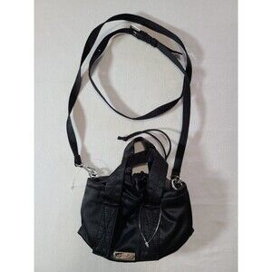 Victoria’s Secret PINK Black Crossbody Bag Satin Drawstring Mini Purse